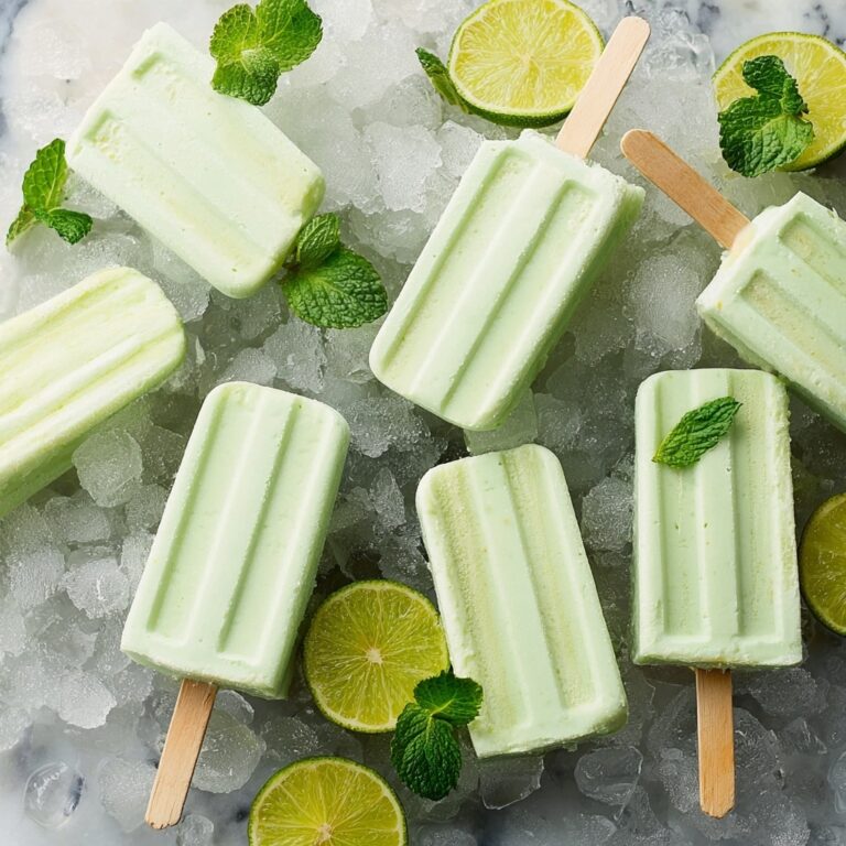 Creamy Lime & Mint Avocado Popsicles Recipe