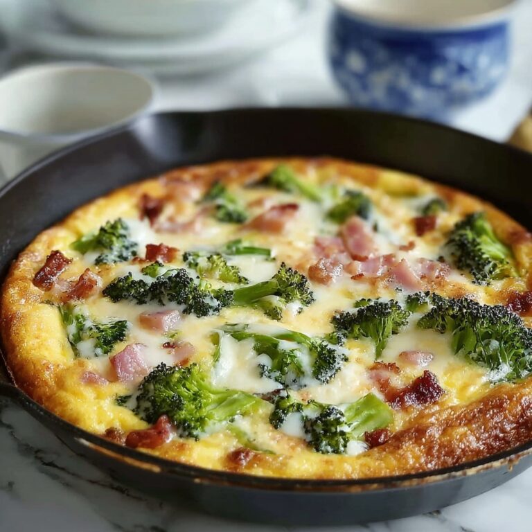 Broccolini Frittata with Bacon and Parmesan Recipe