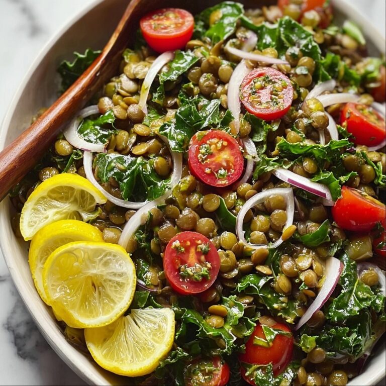 Lemon Pesto Lentil Salad Recipe