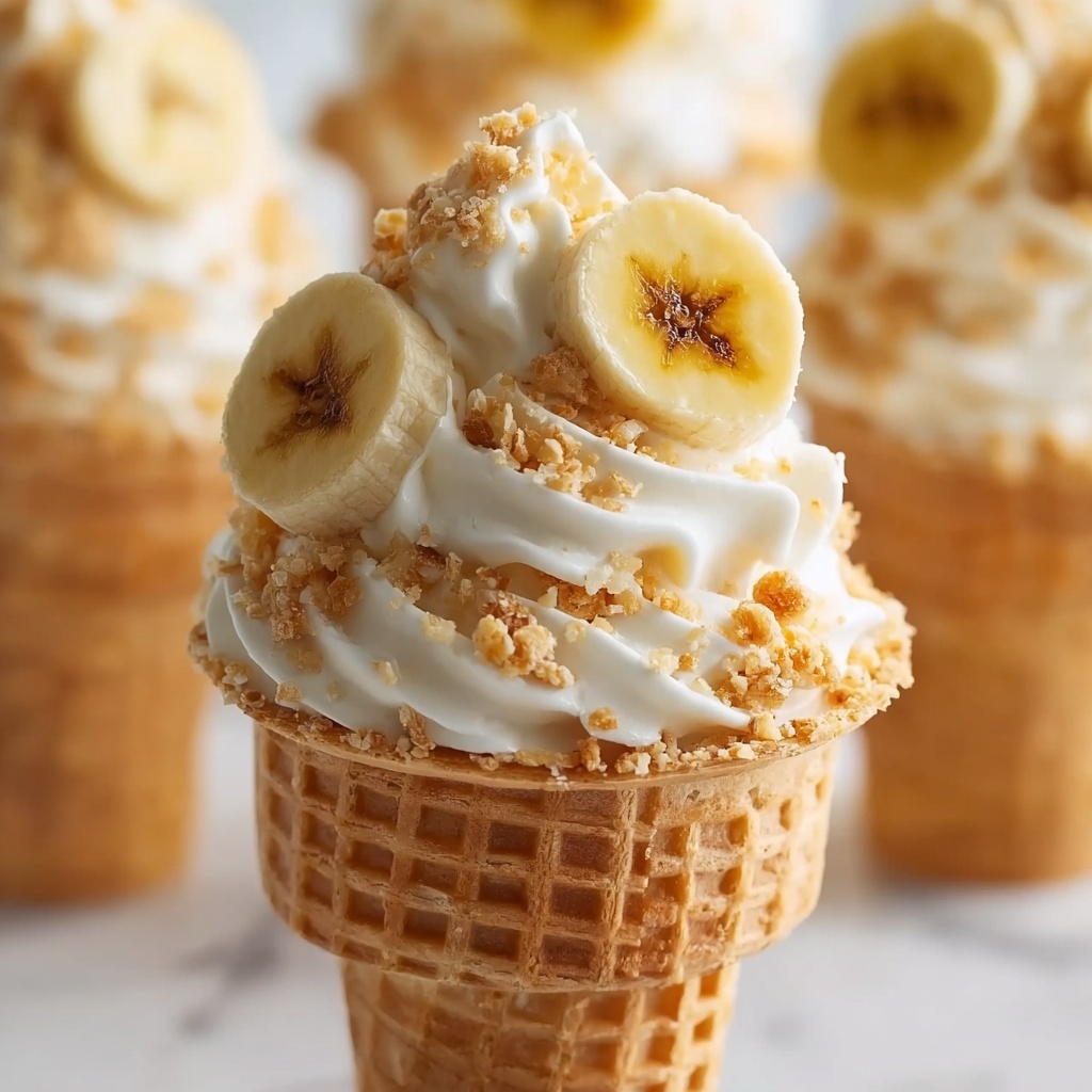 Banana Pudding Cheesecake Cones Recipe - Recipe Image
