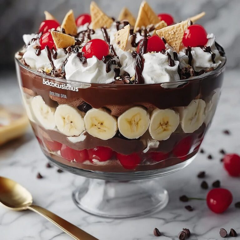 No-Bake Chocolate Banana Split Trifle Recipe