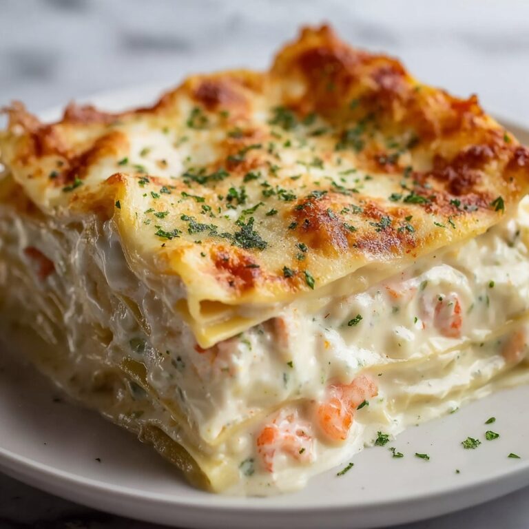 Shrimp Lasagna with White Sauce and Cheese Recipe