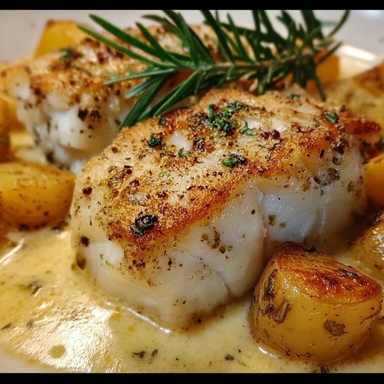 Cod & Potatoes in Rosemary Cream Sauce Recipe