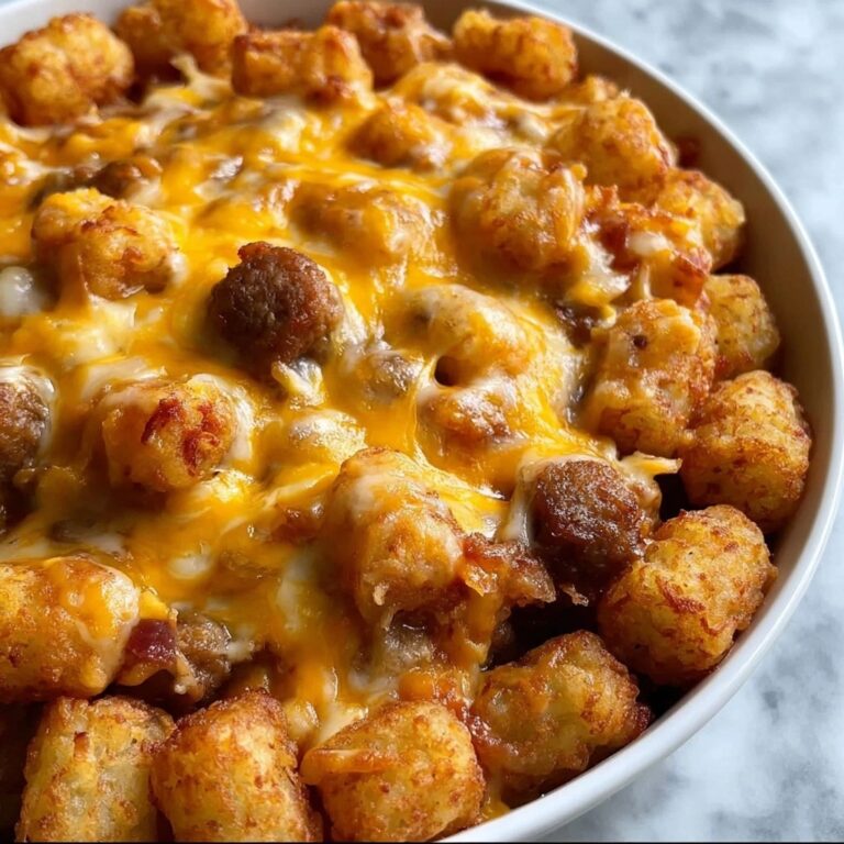 Cheesy Hot Dog Tater Tot Casserole Recipe