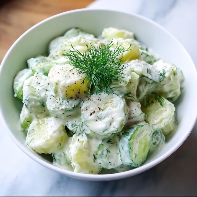Refreshing and Tangy German Cucumber Salad with a Creamy Dressing Recipe