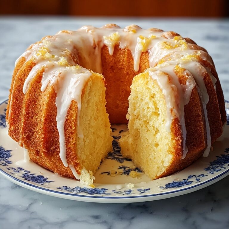 Vanilla Buttermilk Pound Cake with Cream Cheese Glaze Recipe
