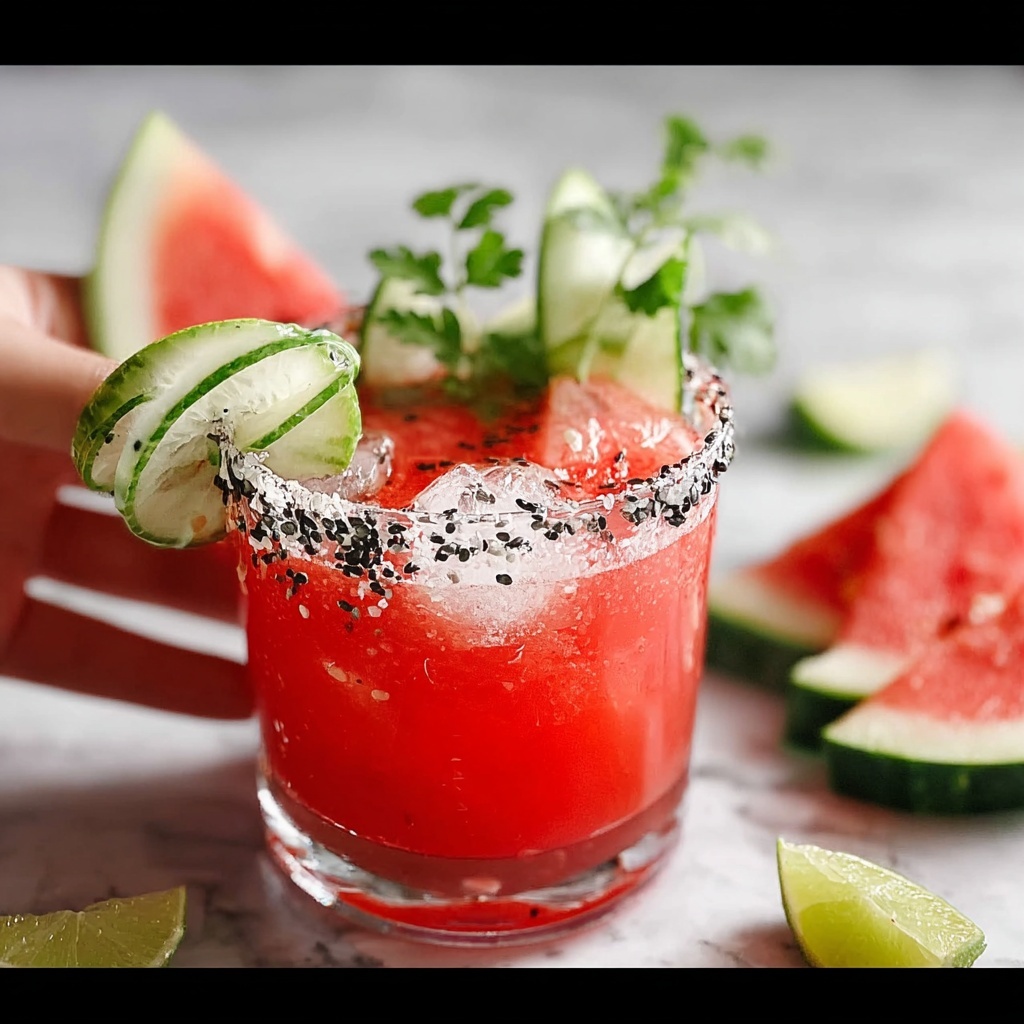Skinny Watermelon Margarita Recipe - Recipe Image