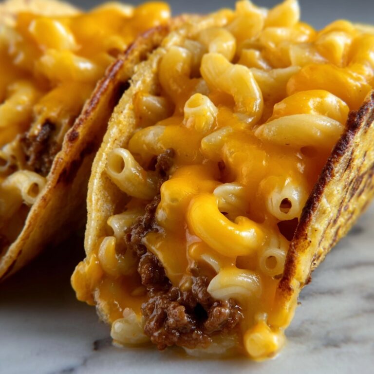 Melty Mac & Cheese Burger Tacos Recipe