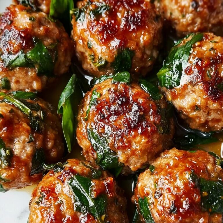 Baked Chicken Ricotta Meatballs with Spinach Recipe