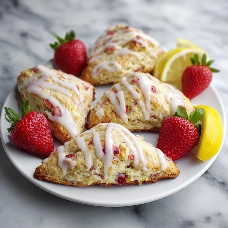 Strawberry Scones with Lemon Glaze Recipe