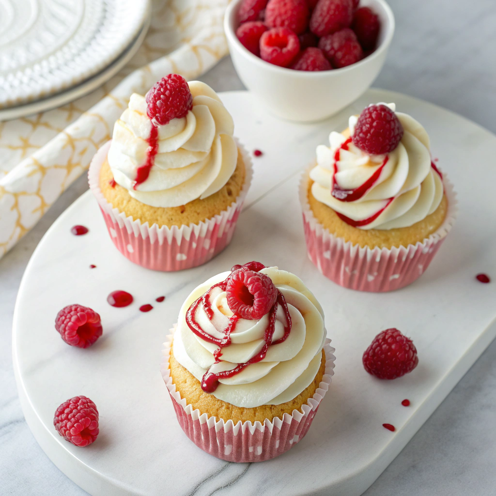 Heavenly Raspberry Cheesecake Cupcakes Recipe - Recipe Image