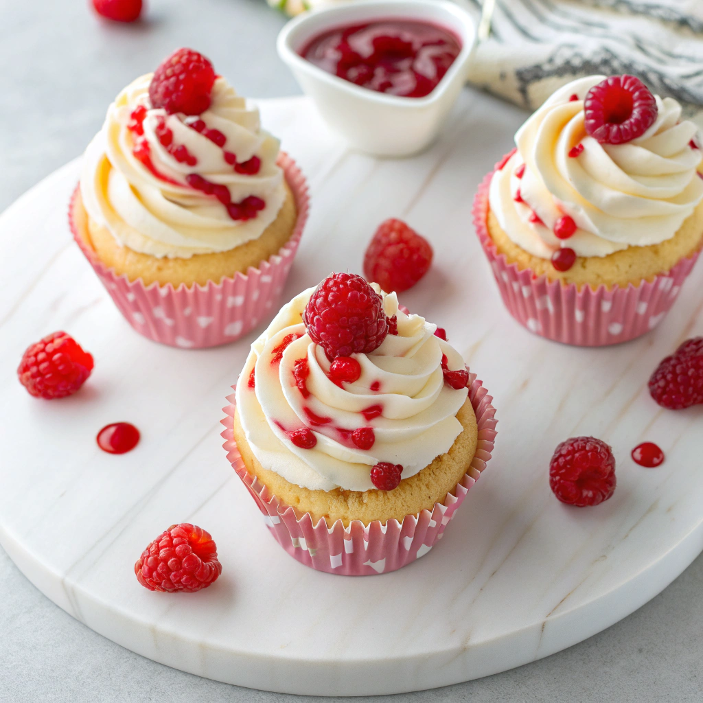 Heavenly Raspberry Cheesecake Cupcakes Recipe - Recipe Image