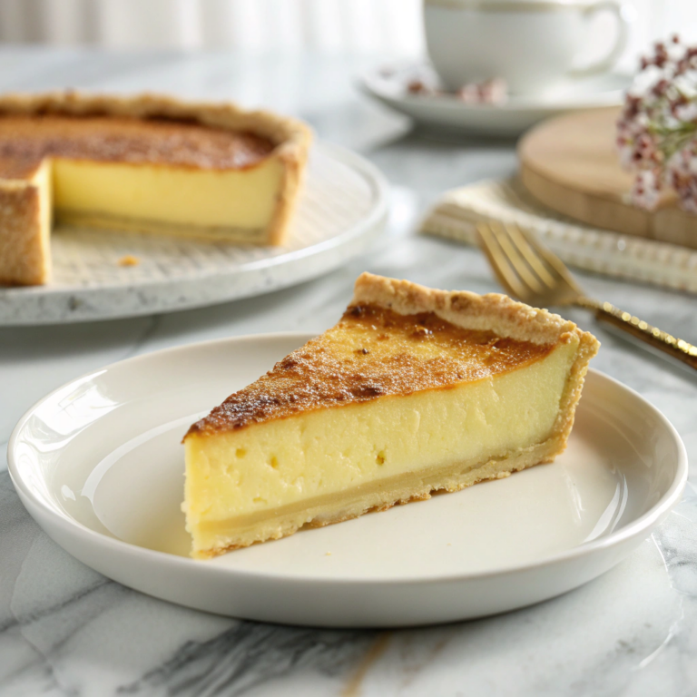 Old Fashioned Silky Creamy Custard Pie Recipe