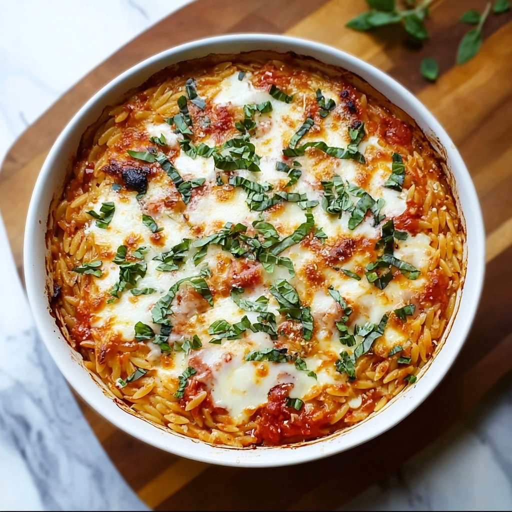 Baked Orzo Pasta with Spinach, Ricotta, and Mozzarella Recipe - Recipe Image