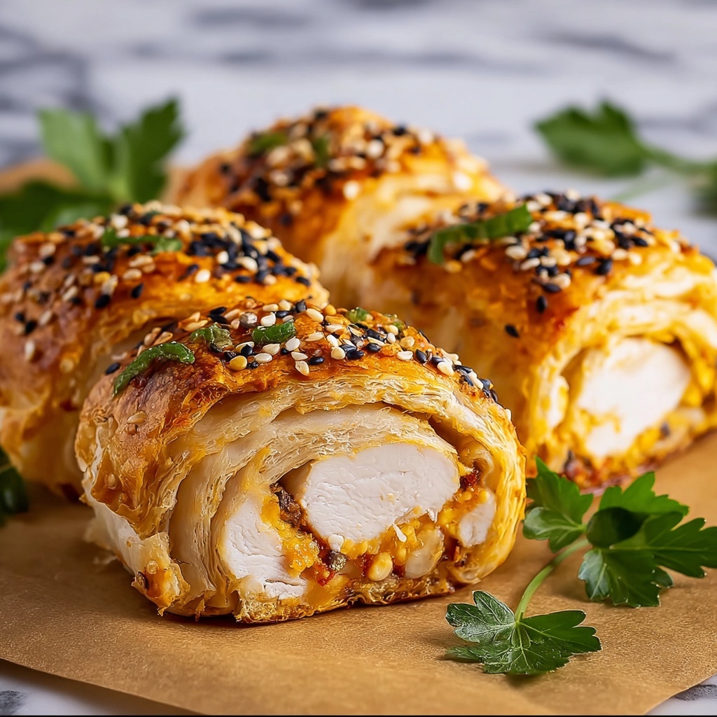 Chicken and Cheese Pastry Rolls Recipe - Recipe Image