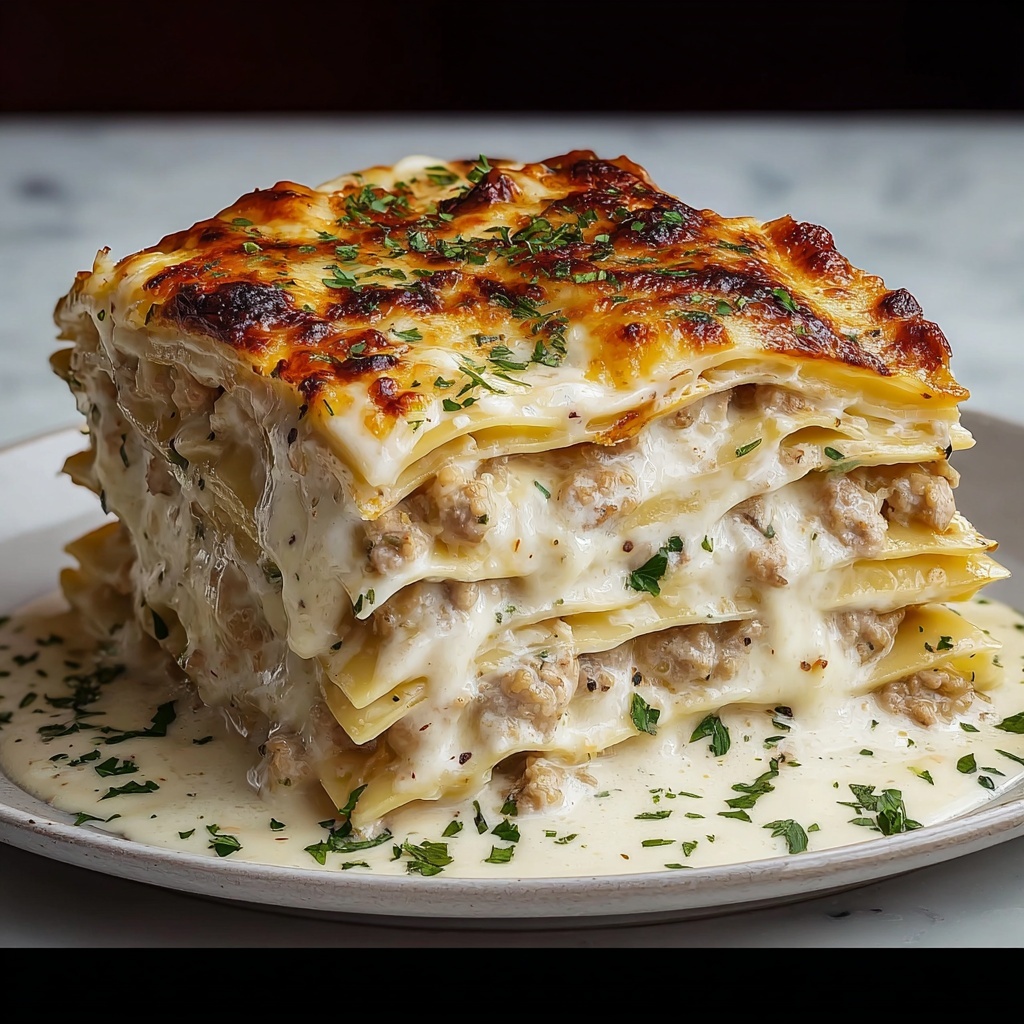 Creamy Chicken Lasagna with White Sauce Recipe - Recipe Image