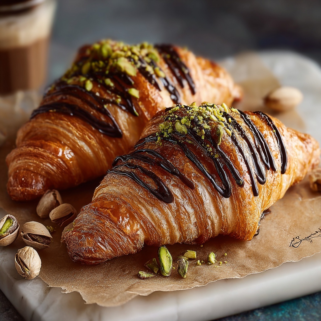 Pistachio Chocolate Croissants Recipe - Recipe Image