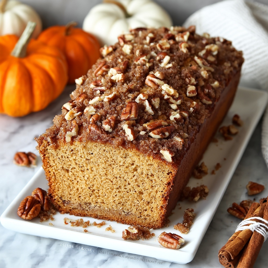 Pumpkin Bread with Brown Sugar Pecan Topping Recipe - Recipe Image