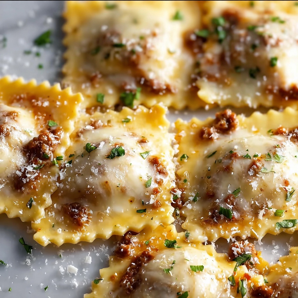 Easy Cheesy Baked Ravioli Recipe - Recipe Image
