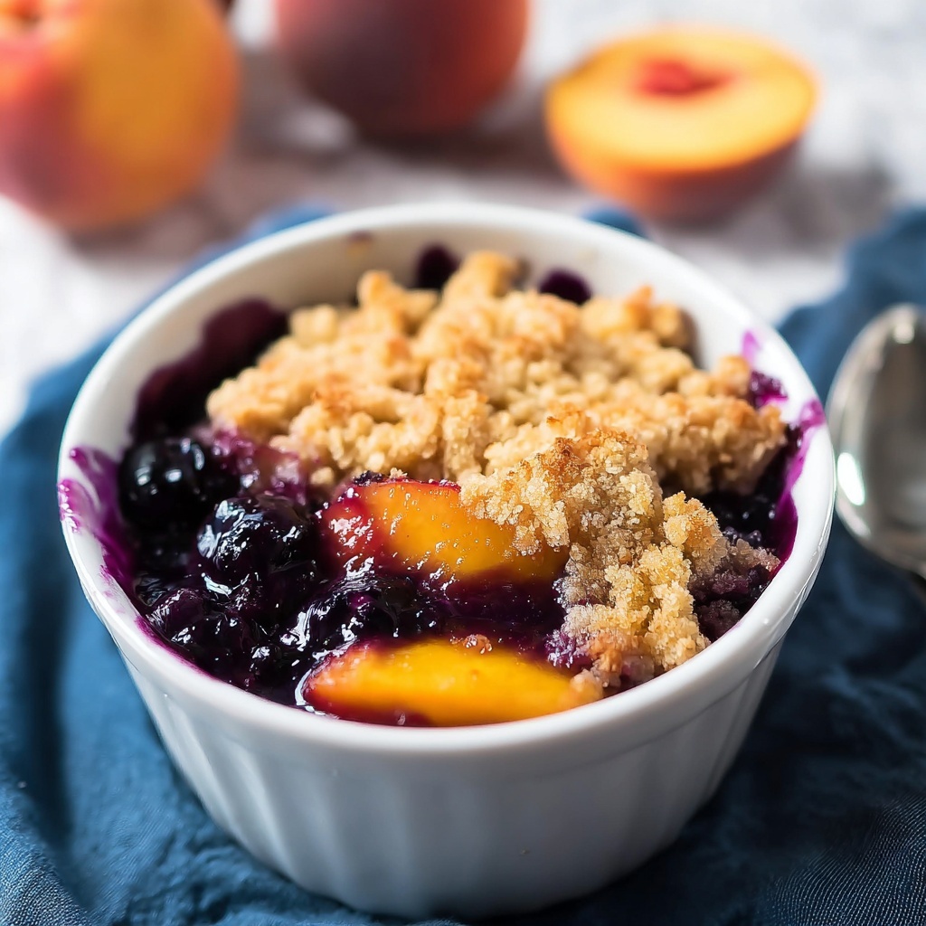 Crockpot Blueberry Peach Cobbler Recipe - Recipe Image