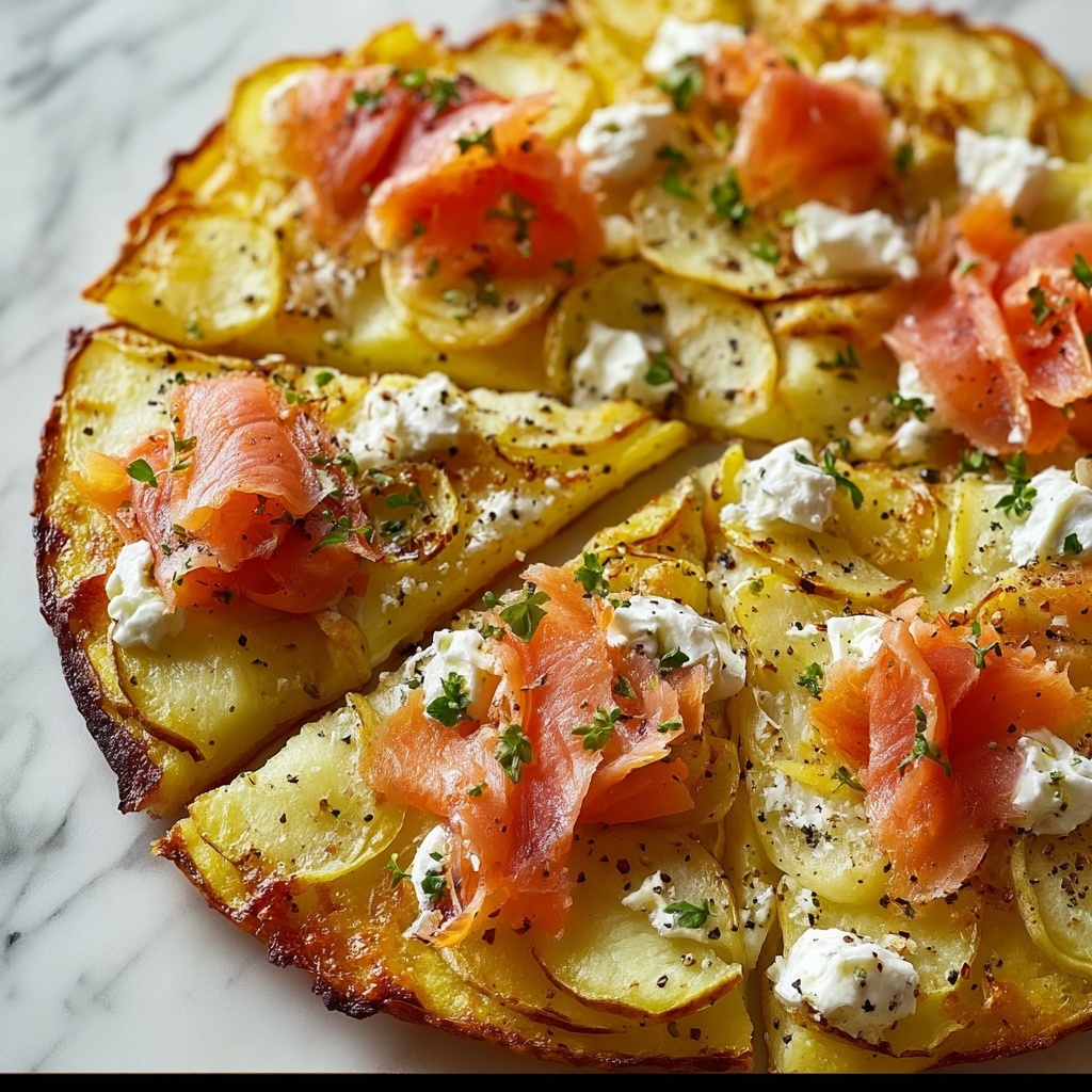 Smoked Salmon Potato Pizza Recipe - Recipe Image