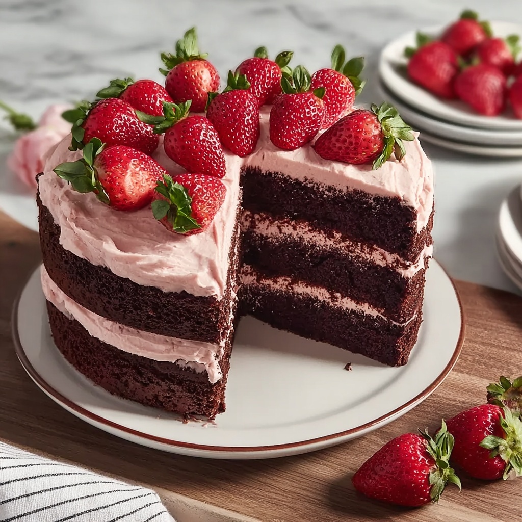 Chocolate Strawberry Cake Recipe - Recipe Image