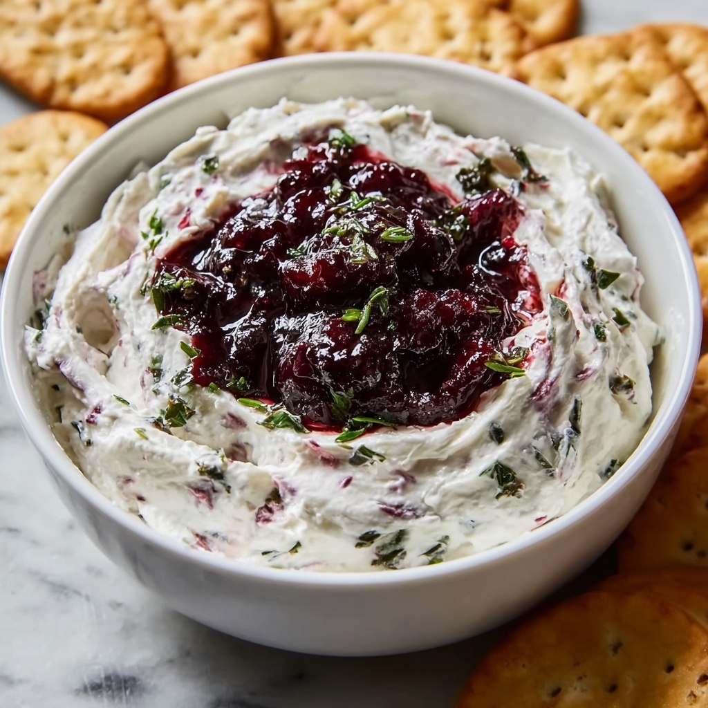Holiday Cranberry Jalapeño Cream Cheese Dip Recipe - Recipe Image