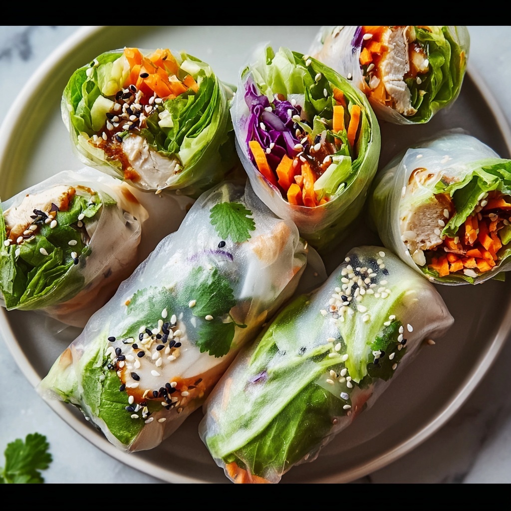 Chicken Spring Rolls with Hoisin Peanut Dipping Sauce Recipe - Recipe Image