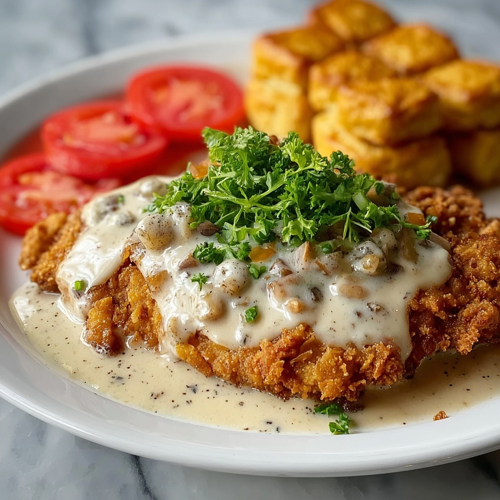 Southern Fried Chicken with Creamy Gravy Recipe - Recipe Image