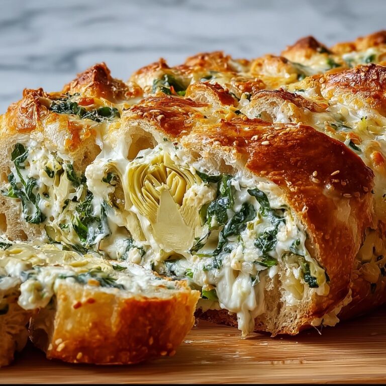 Spinach Artichoke Dip Bread Boat Recipe