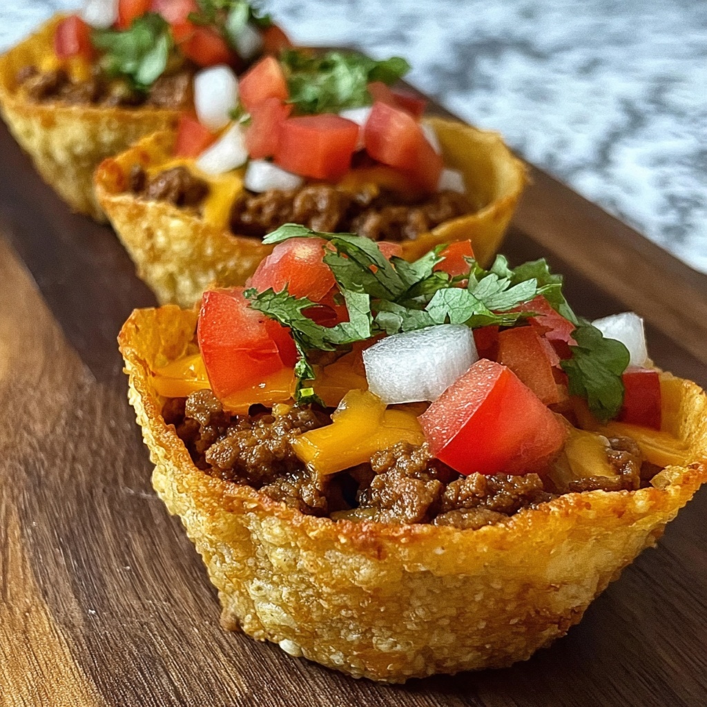 Easy Crunchy Taco Cups Recipe - Recipe Image