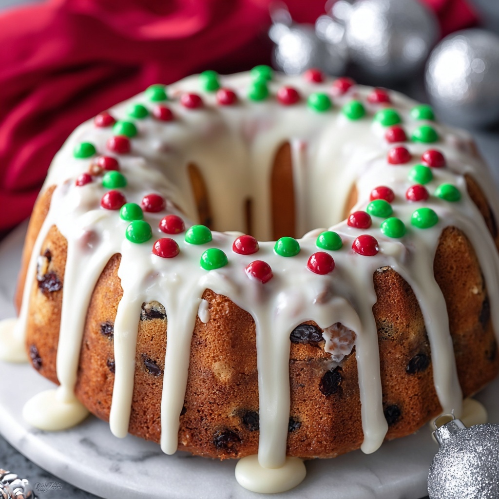Christmas Cranberry Nut Bundt Cake Recipe - Recipe Image