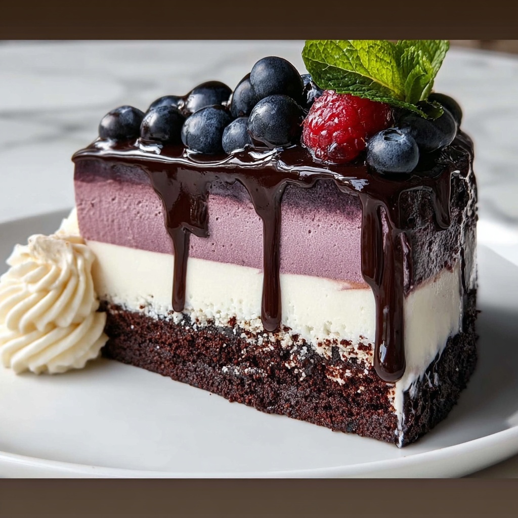 Blueberry Velvet Cheesecake Recipe - Recipe Image