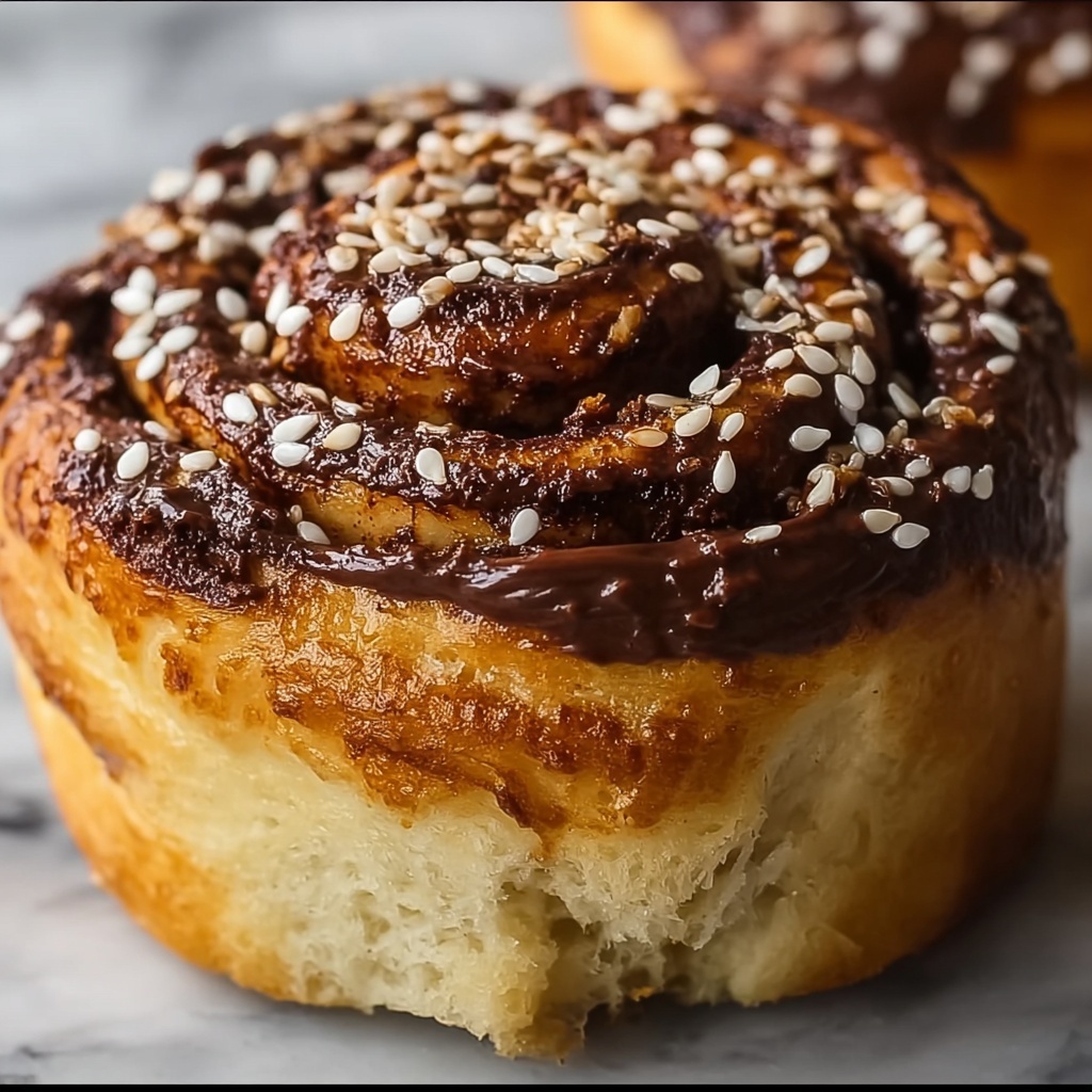 Nutella Halva Babka Buns Recipe - Recipe Image
