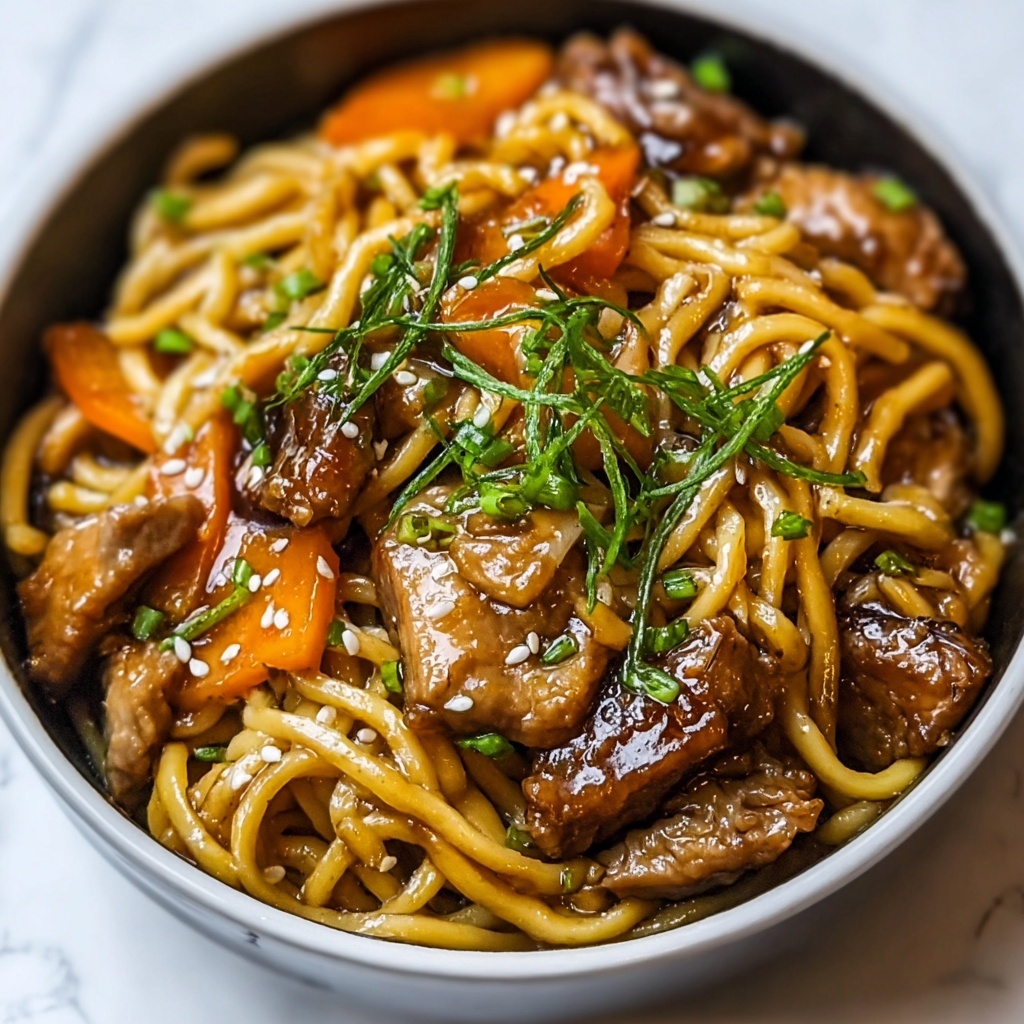 Garlic Chicken Lo Mein Recipe - Recipe Image