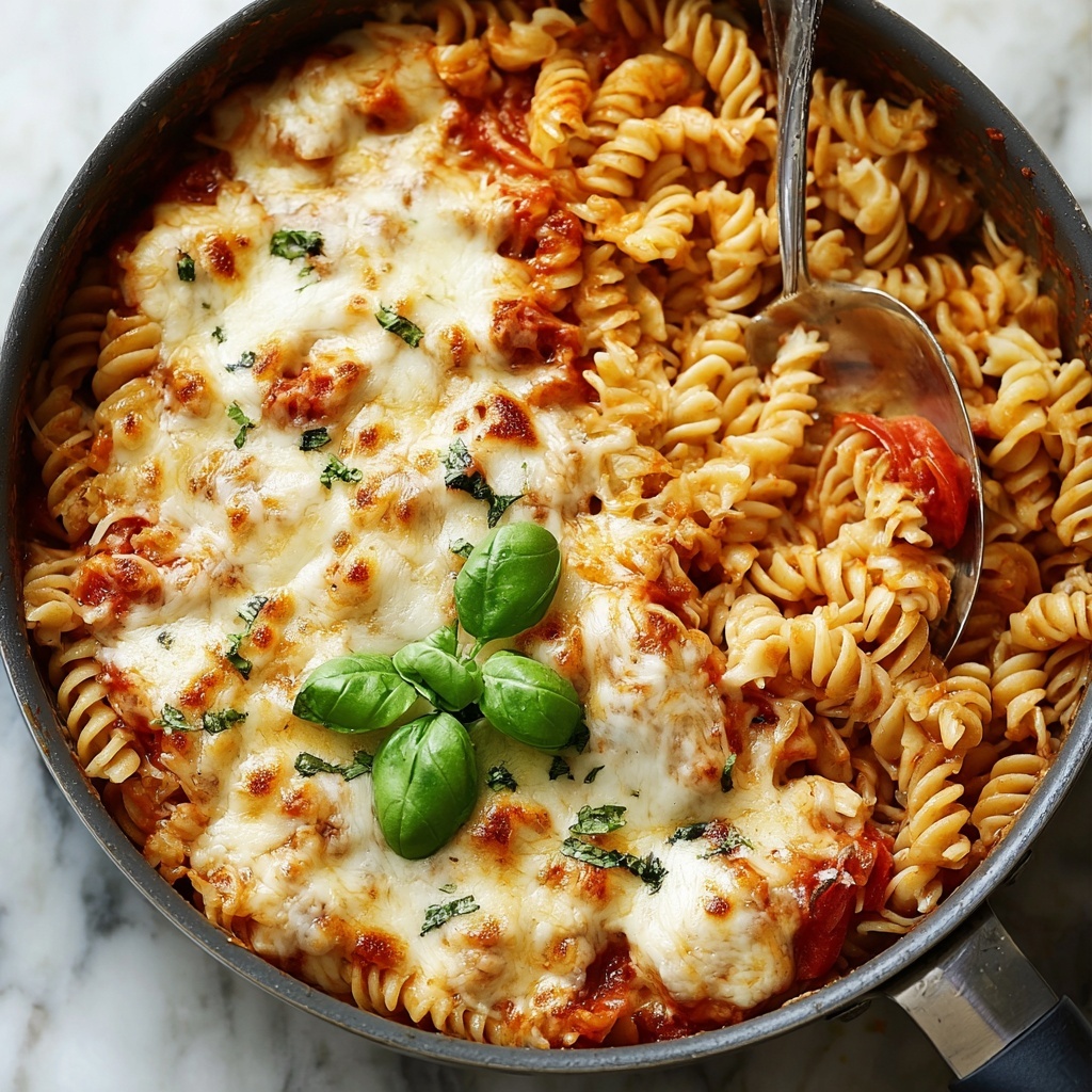 One-Pot Chicken Parmesan Pasta Recipe - Recipe Image