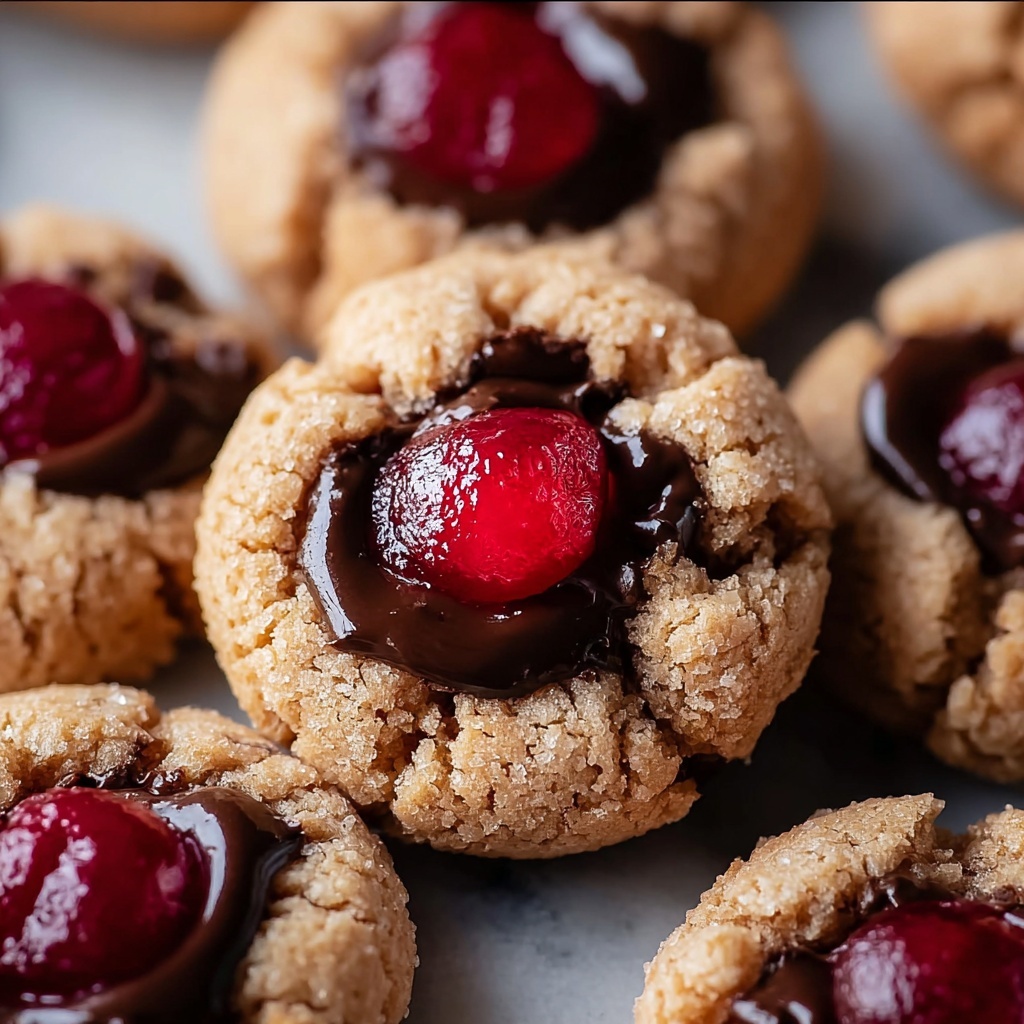 Chocolate Cherry Blossom Cookies Recipe - Recipe Image
