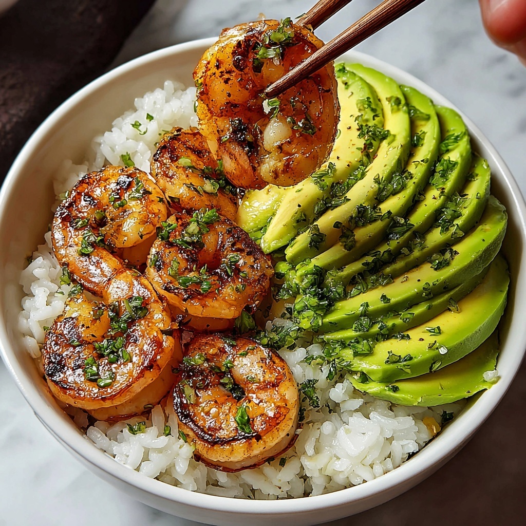 Spicy Shrimp and Avocado Rice Bowl Recipe - Recipe Image
