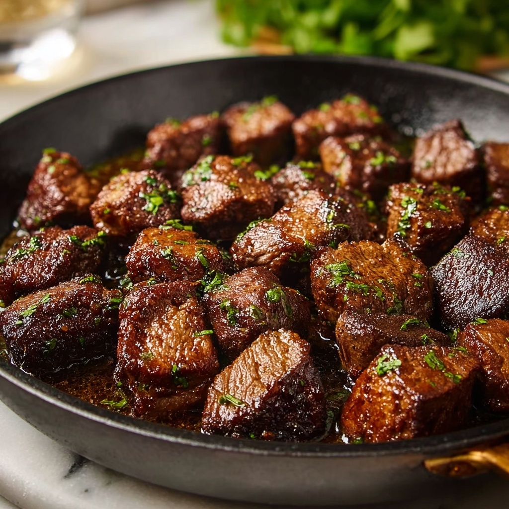 Cajun Garlic Butter Steak Bites Recipe - Recipe Image