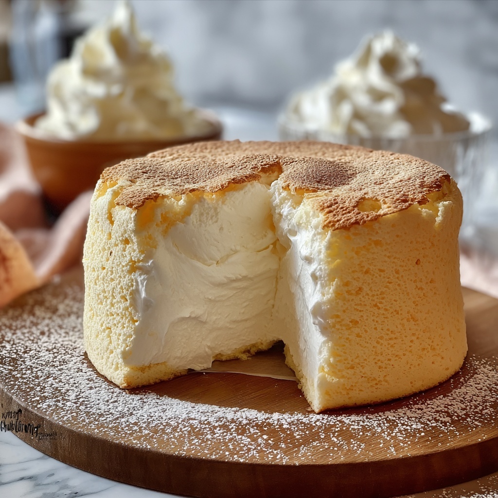Light & Fluffy Yogurt Cloud Cake Recipe - Recipe Image