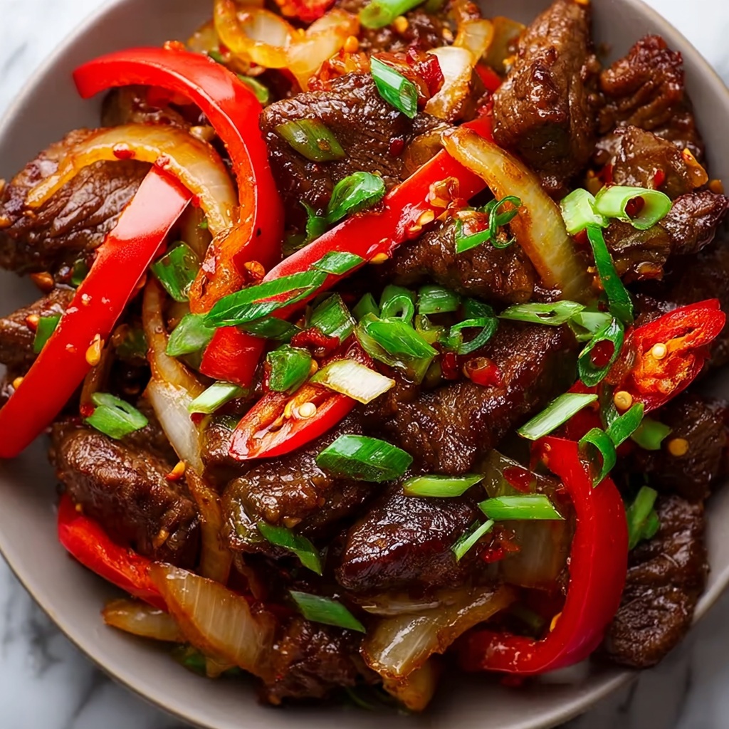 Chinese Onion Pepper Steak Recipe - Recipe Image