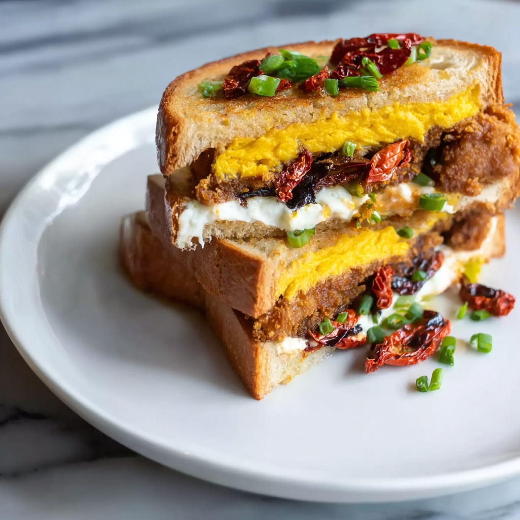 Sun-Dried Tomato and Feta Stuffed French Toast Recipe - Recipe Image