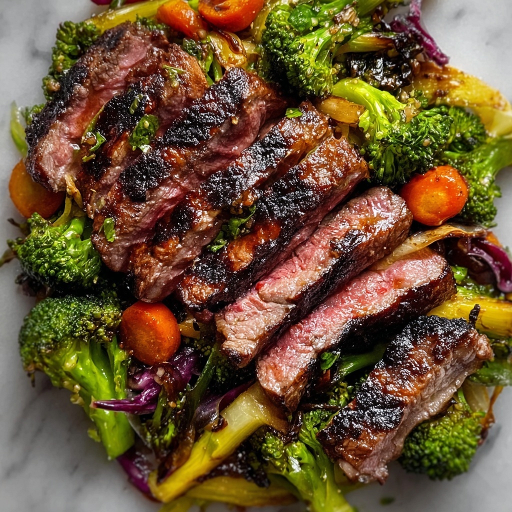One Pan Balsamic Steak and Veggies Recipe - Recipe Image