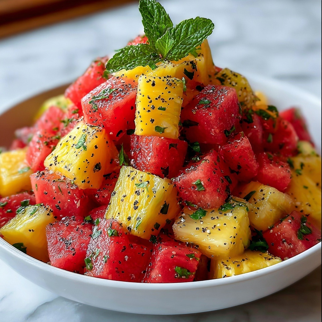 Watermelon Pineapple Salad: A Refreshing Summer Delight Recipe - Recipe Image
