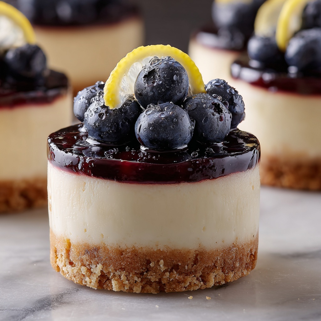 Mini Blueberry Lemon Cheesecake Recipe - Recipe Image