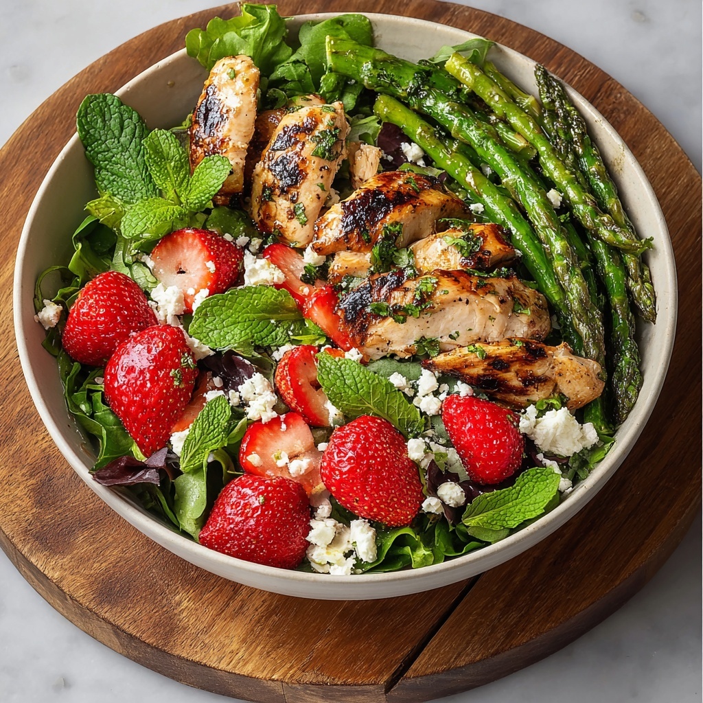 Strawberry Chicken Salad with Mint & Goat Cheese Recipe - Recipe Image