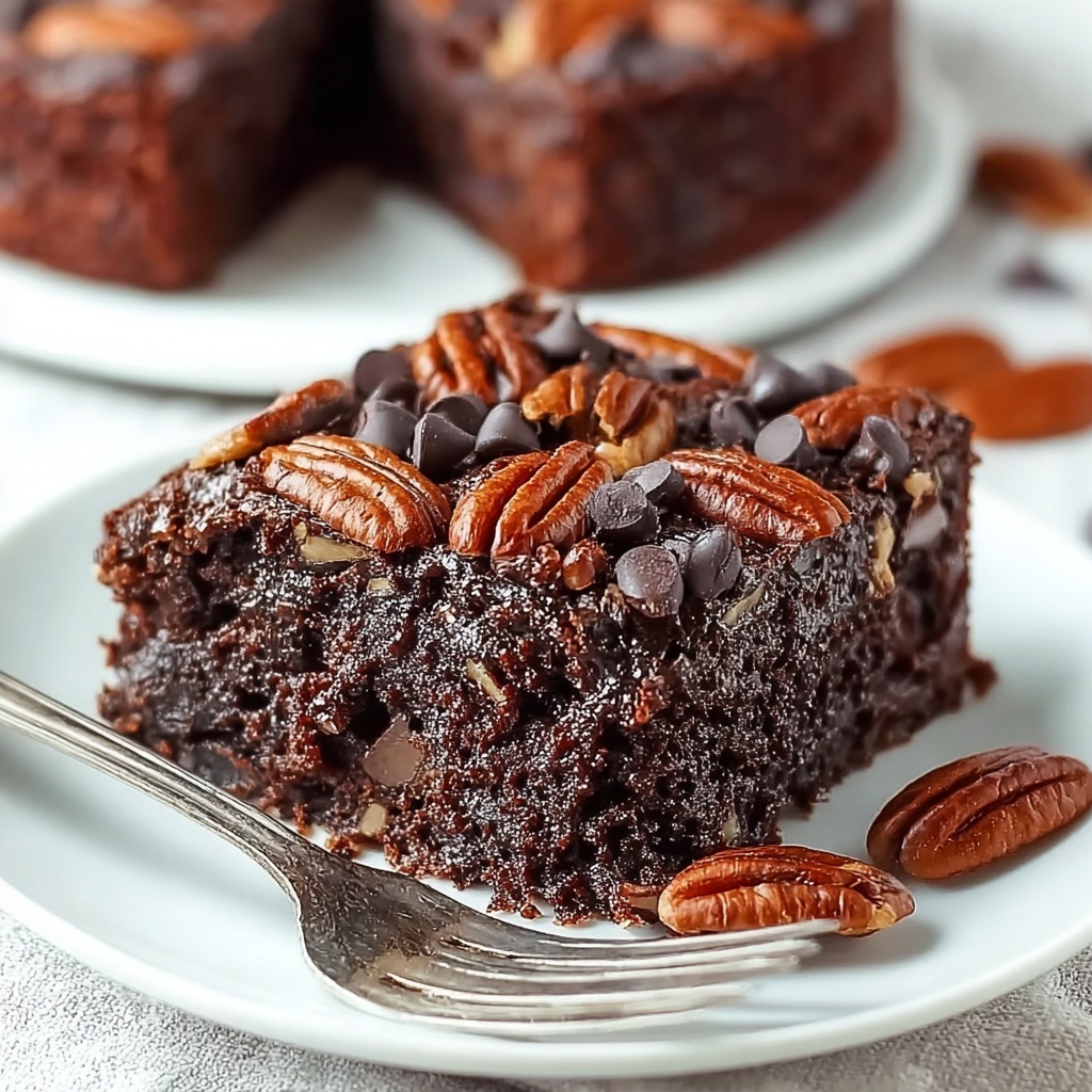 Gooey Chocolate Pecan Cake Recipe - Recipe Image