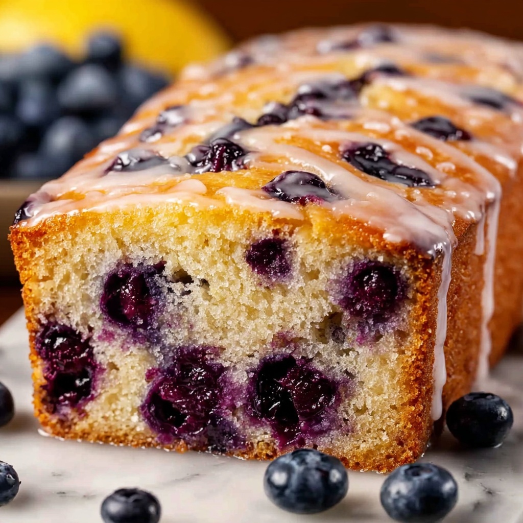 Blueberry Vanilla Bread with Lemon Glaze Recipe - Recipe Image