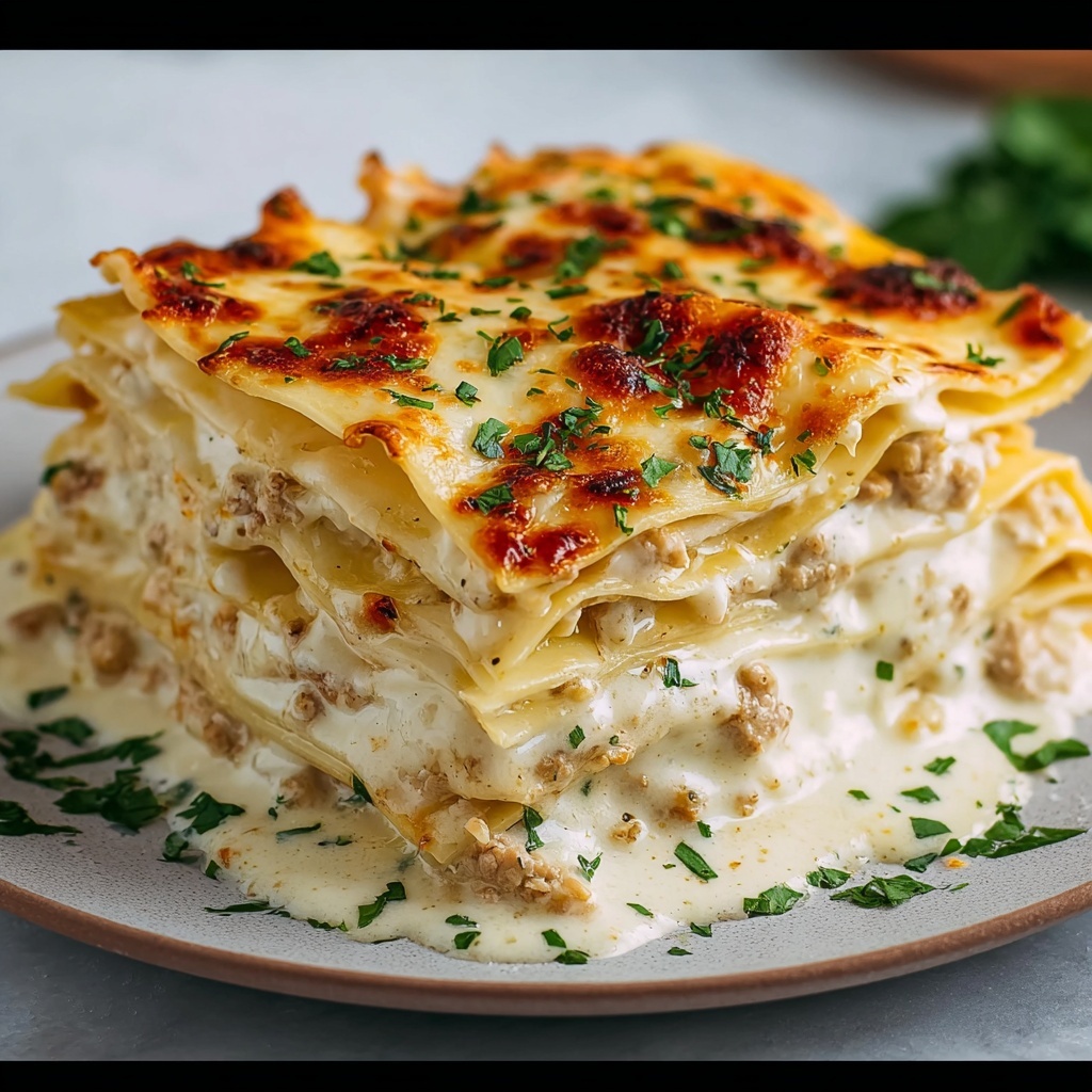 Creamy Chicken Lasagna with White Sauce Recipe - Recipe Image