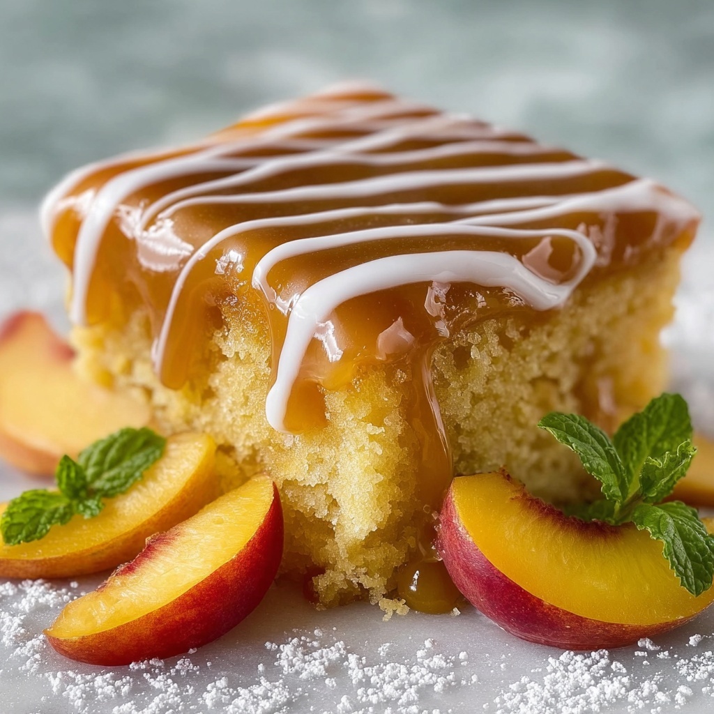 Brown Sugar Peach Cake Recipe - Recipe Image